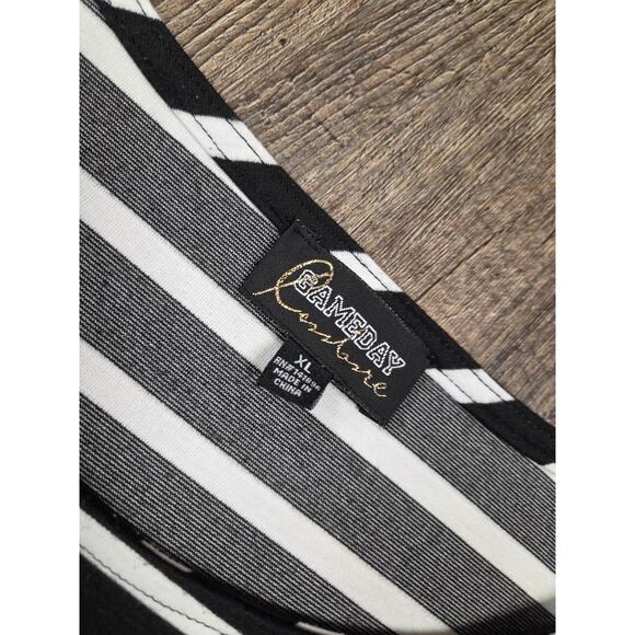 GameDay Couture Black Stripe Tennessee Volunteers Womens XL Ruffle Sleeve Blouse - Picture 2 of 5